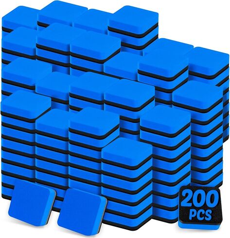 200 عبوة من ممحاة المسح الجاف المكعبة، ممحاة جافة للسبورة المغناطيسية الصغيرة، ممسحة تنظيف السبورة للفصول الدراسية والمدرسة والمنزل واللوازم المكتبية in Kuwait