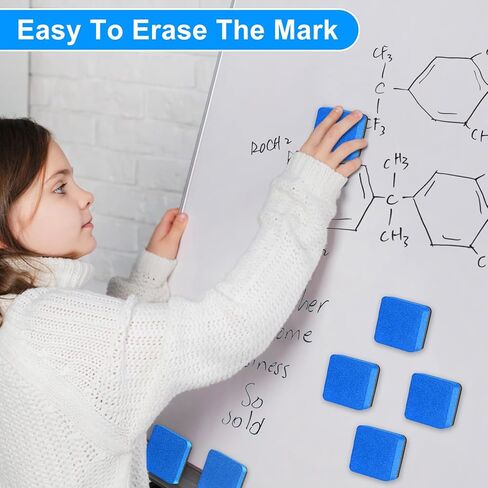 200 عبوة من ممحاة المسح الجاف المكعبة، ممحاة جافة للسبورة المغناطيسية الصغيرة، ممسحة تنظيف السبورة للفصول الدراسية والمدرسة والمنزل واللوازم المكتبية in Kuwait