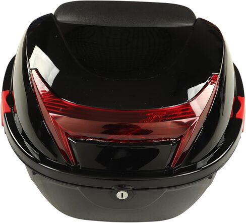 صندوق تخزين الدراجة النارية، صندوق خلفي للدراجة النارية، حقيبة تخزين صندوق الدراجة النارية مقاومة للماء وقابلة للقفل للدراجات النارية (أسود كبير) in Kuwait