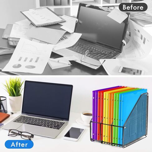 36 حزمة من مجلدي الجيب مع جيب أمامي شفاف و3 فتحات ثقب، مجلد بلاستيكي لـ 3 مجلدات حلقية، مجموعة مجلدات شديدة التحمل للورق بحجم الحروف، مجلدات متعددة الألوان للوازم المدرسة والمكتب in Kuwait