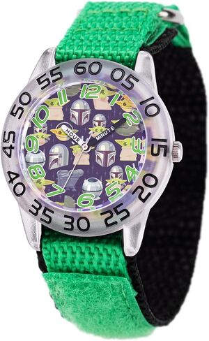 STAR WARS Kids' Plastic Time Teacher Watch, Analog Quartz Nylon Strap Watch in Saudi Arabia