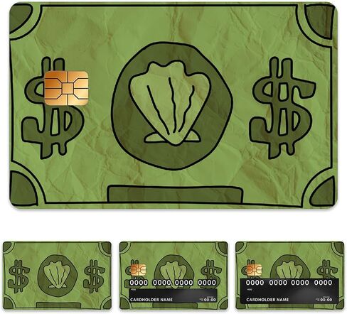 Credit Card Skin, 4 Styles Debit Card Sticker, Ultra-Thin Credit Card Sticker for Key Transportation Debit Credit Card, Waterproof No Bubble Anti-Wrinkling Removable Debit Card Skin Cover in Saudi Arabia