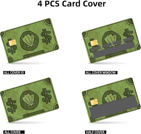Credit Card Skin, 4 Styles Debit Card Sticker, Ultra-Thin Credit Card Sticker for Key Transportation Debit Credit Card, Waterproof No Bubble Anti-Wrinkling Removable Debit Card Skin Cover in Saudi Arabia