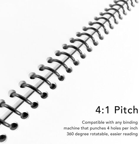 18 Pcs Spiral Binding Coil 38mm Diameter 48 Loop 4:1 Pitch 310 Sheet Capacity Spiral Binding Spine for Engineering Documents in Saudi Arabia