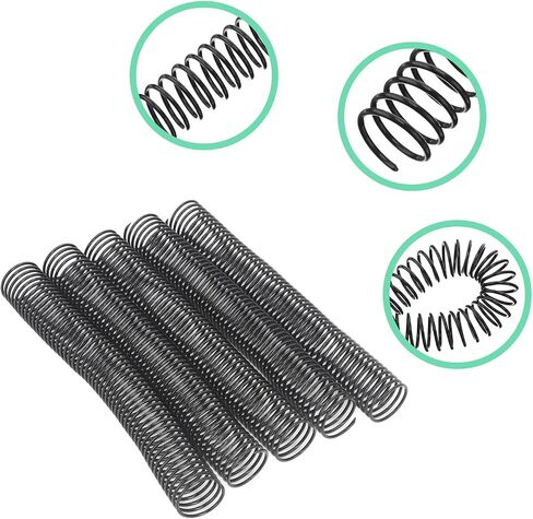 18 Pcs Spiral Binding Coil 38mm Diameter 48 Loop 4:1 Pitch 310 Sheet Capacity Spiral Binding Spine for Engineering Documents in Saudi Arabia