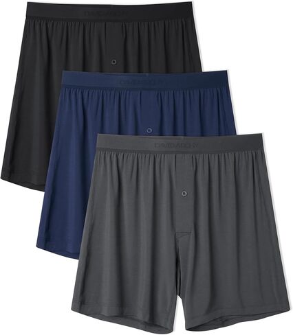 DAVID ARCHY Mens Boxer Shorts Micro Modal Loose Mens Boxers Soft Breathable Boxers for Men Pack in Saudi Arabia
