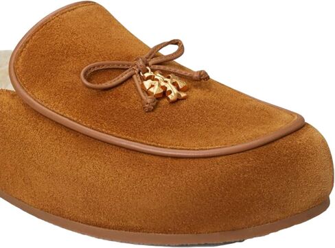 حذاء Tory Burch Charm Shearling Mule، جلد سويدي شيرلينغ، كراميل محمص (9 M US، رقمي_9) in Saudi Arabia