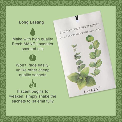 14 Packs Fresh Linen Scented Sachets Home Fragrance Sachets fit Drawers and Closets Gift Box in Saudi Arabia