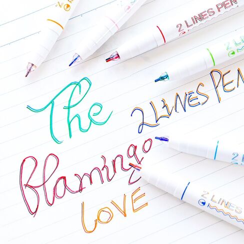 أقلام رسم ذات خطين ثلاثية الأبعاد من Tomorotec، ارسم خطين في نفس الوقت أقلام تحديد الخطوط المزدوجة in Kuwait