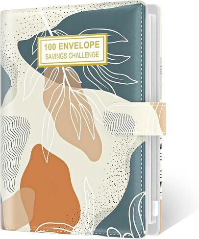 Rnivvi 100 Envelopes Money Saving Challenge Budget Binder, A5 Challenges Book with Cash Envelopes & Laminated Tracker, Cute Envelope Binder Kit for Women Men, Budgeting Planner to Save $5,050, White in Saudi Arabia