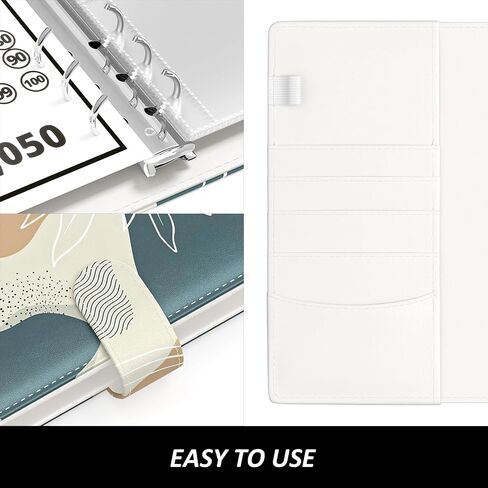 Rnivvi 100 Envelopes Money Saving Challenge Budget Binder, A5 Challenges Book with Cash Envelopes & Laminated Tracker, Cute Envelope Binder Kit for Women Men, Budgeting Planner to Save $5,050, White in Saudi Arabia