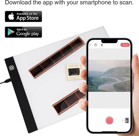 لوحة إضاءة عارض الشرائح، إضاءة خلفية للعارض السلبي، فيلم سلبي وشرائح قديمة، صندوق إضاءة مسح ضوئي بحجم A4 مع 3 مستويات سطوع in Kuwait