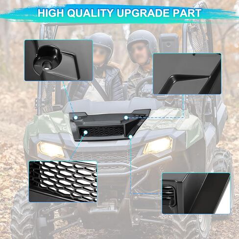 غطاء محرك السيارة مغرفة لسيارة Honda Pioneer 700 2P 4P 2014+، غطاء غطاء المحرك الأمامي مع مجموعة مدخل هواء شبكية لملحقات Honda Pioneer 700-2 700-4 2014-2024 in Saudi Arabia