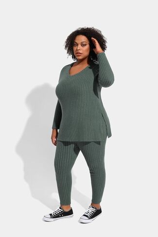 RITERA Plus Size Track Suits for Women 2 Piece Long Sleeve Sweatsuits Knit Pullover Tracksuits Ribbed Pajamas XL-5XL in Saudi Arabia