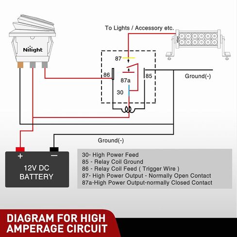 Nilight 5 قطع مقاومة للماء مستديرة الروك تبديل أحمر LED التبديل 12 فولت 20 أمبير 3 دبوس تشغيل SPST لسيارة شاحنة قارب البحرية السيارات RV مع أسلاك طرفية مغلقة in Kuwait