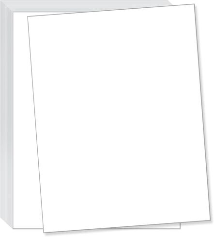 NextDayLabels - بطاقة غلاف بيضاء ناعمة رقمية ثقيلة، مقاس 8-1/2 × 11 حرف، 100 رطل، 270 جرامًا للمتر المربع (100 حزمة) in Kuwait