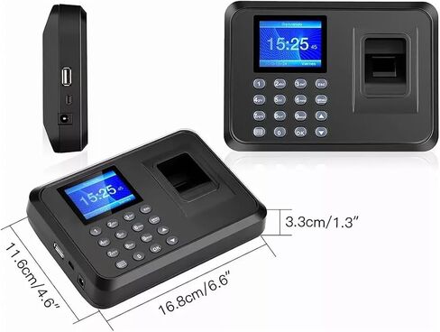 Fingerprint Checker, Password Entry Machine, 1000 Fingerprint Memory Biometric with 2.4 Inch Color Display - USB Flash Report in Saudi Arabia