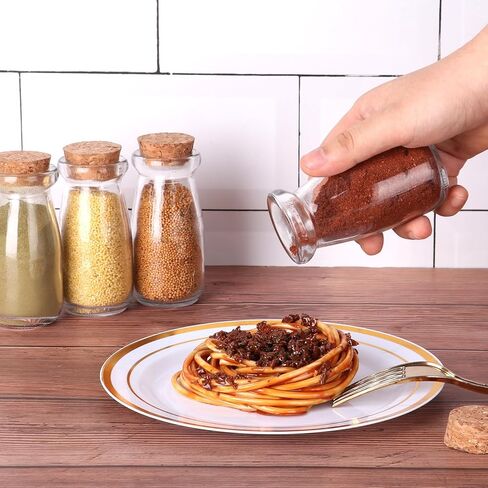 الجرار الزجاجية الصغيرة مع أغطية الفلين 3.4 أوقية، 12 حزمة زجاجات جرعة صغيرة مع سدادات الفلين، الجرار الصدف، قوارير زجاجية، جرة حبوب منع الحمل، جرة الإملائي، الجرار الزبادي، الجرار الزجاجية الصغيرة للنباتات، هدايا الحفلات in Kuwait