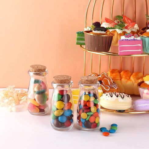 الجرار الزجاجية الصغيرة مع أغطية الفلين 3.4 أوقية، 12 حزمة زجاجات جرعة صغيرة مع سدادات الفلين، الجرار الصدف، قوارير زجاجية، جرة حبوب منع الحمل، جرة الإملائي، الجرار الزبادي، الجرار الزجاجية الصغيرة للنباتات، هدايا الحفلات in Kuwait