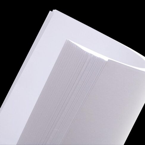 Card & Paper A4-100sheet 250 GSM Card Colored Cardstock Thick Paper Smooth Card Stock Medium Weight for Invitations, Stationary Printing,Scrapbook Supplies (White) in Saudi Arabia