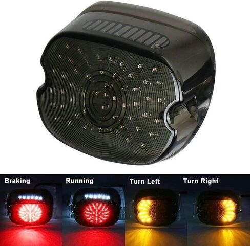ضوء الفرامل LED منخفض المستوى من Eagle Lights مع مجموعة إشارة الانعطاف LED المدمجة للدراجات النارية Harley Davidson - عدسة مدخنة in Kuwait
