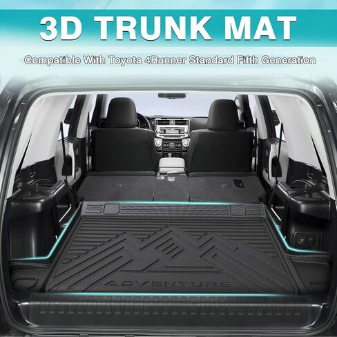 Mixsuper Custom Cargo Liner for Toyota 4Runner 2010-2024 5 Seater (No 3rd Seat or No Sliding Cargo Deck), Trunk Mat for 4Runner Accessories Rear Cargo Mat Trunk Liner Black in Kuwait