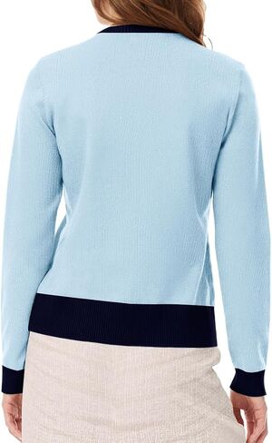 Women's 2024 Casual Long Sleeve Cardigan Crewneck Button Down Open Front Loose Knit Sweater Jackets Coat in Saudi Arabia