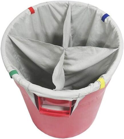 [فاصل المناشف المتسخة] ملحق كيس لسلة المهملات القياسية بسعة 32 جالون - 4 أقسام in Kuwait