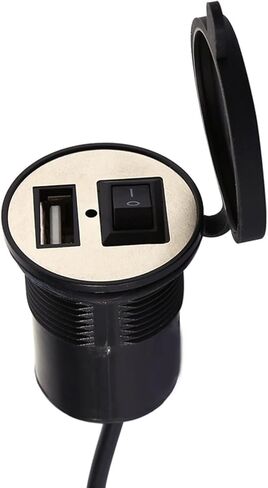 شاحن المقود، USB دراجة نارية الهاتف المحمول شاحن إمدادات الطاقة مقبس منفذ مقاوم للماء 12 فولت مع الفولتميتر تشغيل/إيقاف التبديل والصمامات in Kuwait