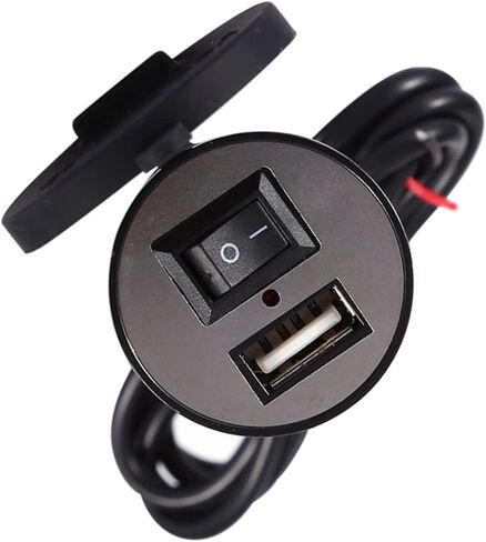 شاحن المقود، USB دراجة نارية الهاتف المحمول شاحن إمدادات الطاقة مقبس منفذ مقاوم للماء 12 فولت مع الفولتميتر تشغيل/إيقاف التبديل والصمامات in Kuwait