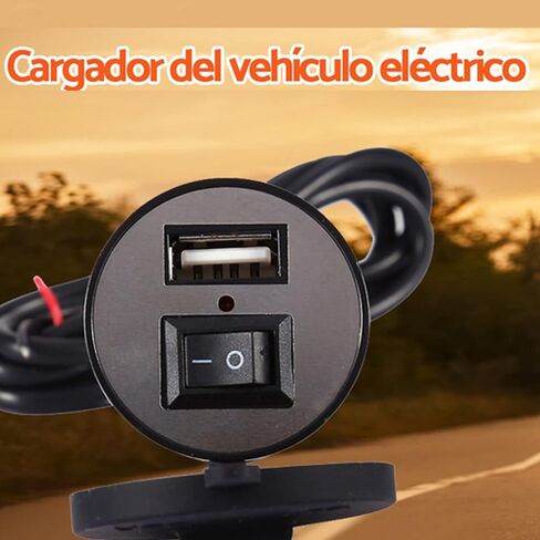 شاحن المقود، USB دراجة نارية الهاتف المحمول شاحن إمدادات الطاقة مقبس منفذ مقاوم للماء 12 فولت مع الفولتميتر تشغيل/إيقاف التبديل والصمامات in Kuwait