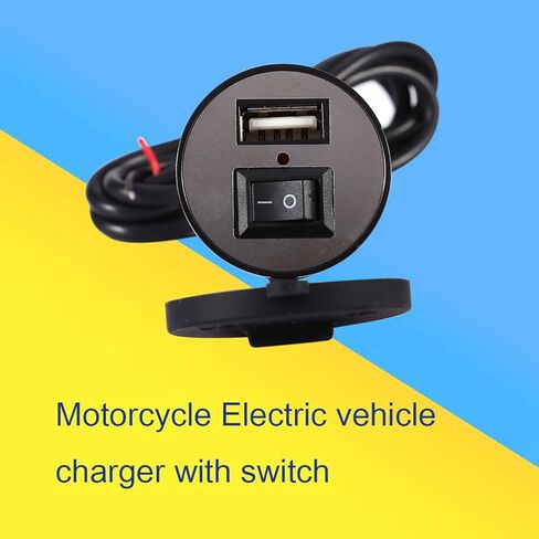 شاحن المقود، USB دراجة نارية الهاتف المحمول شاحن إمدادات الطاقة مقبس منفذ مقاوم للماء 12 فولت مع الفولتميتر تشغيل/إيقاف التبديل والصمامات in Kuwait