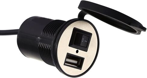 شاحن المقود، USB دراجة نارية الهاتف المحمول شاحن إمدادات الطاقة مقبس منفذ مقاوم للماء 12 فولت مع الفولتميتر تشغيل/إيقاف التبديل والصمامات in Kuwait