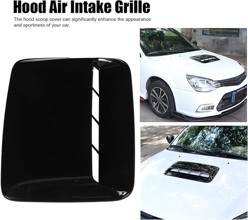 Hood Air Intake Grille, Universal Hood Scoop Cover for Automobile Modification Replacement Refurbishment(Bright black) in Saudi Arabia