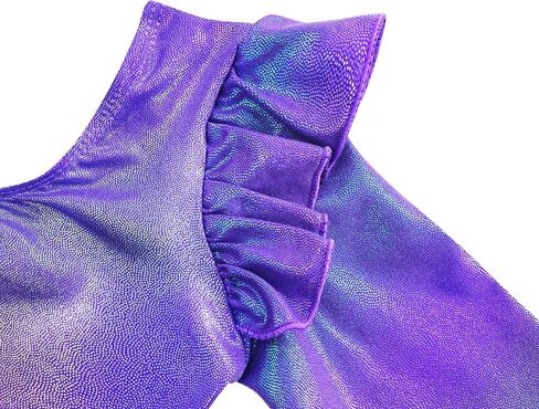 Nymphperi Gymnastics Leotards for Girls Ruffle Long Sleeve Practice Outfits Kids Dance Bodysuits in Saudi Arabia