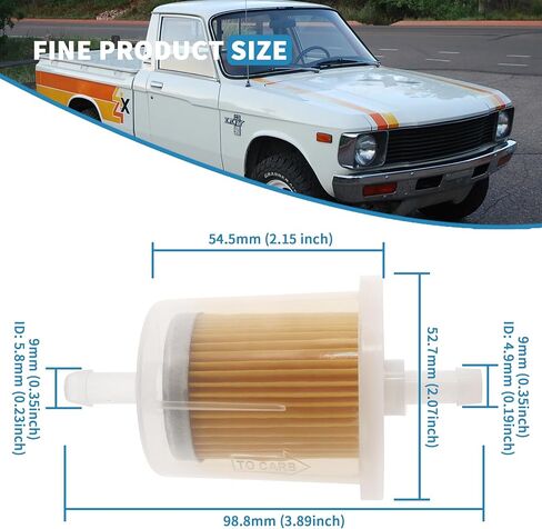 GF69PL 3/8 "فلتر غاز/وقود بلاستيكي متوافق مع G3 F20118 33003 4 قطعة in Saudi Arabia