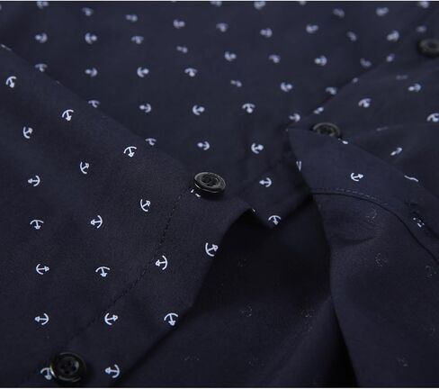 Boys Long Sleeve Patterned Dress Shirt Button Down Comfort Flex Shirts in Saudi Arabia