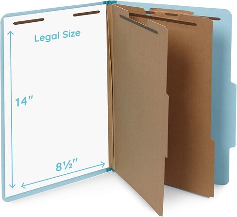 30 Legal Size Classification Folders, 2 Divider 2 Inch Tyvek Expansions, Durable 2 Prongs Designed to Organize Standard Law Client Files, Office Reports, 30 Legal Folders, Light Blue in Saudi Arabia