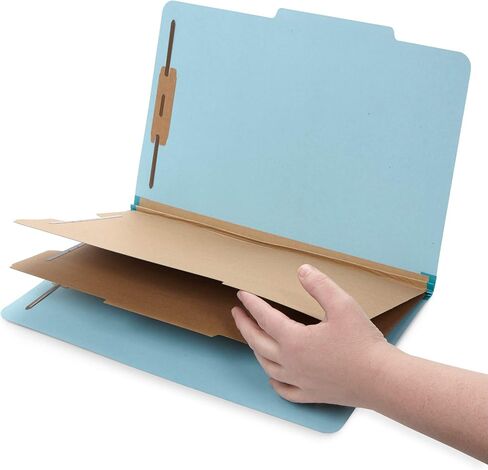 30 Legal Size Classification Folders, 2 Divider 2 Inch Tyvek Expansions, Durable 2 Prongs Designed to Organize Standard Law Client Files, Office Reports, 30 Legal Folders, Light Blue in Saudi Arabia