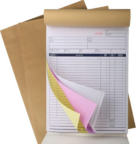 Sales Order Book, 8-1/2" X 11" Inch, 3-Part Carbonless Forms with White, Yellow, and Pink Copies, 33 Sets per Pack (1) in Saudi Arabia