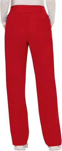 Cherokee Scrub Set For Women, Modern Classic Fit Mock Wrap Top WW610 With Mid Rise, Straight Leg Pant WW110, Red- M Top/M Petite Pant in Saudi Arabia