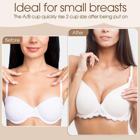 20 Pairs Waterproof Swimsuit Bra Inserts Bra Pads Sewn Padded Sports Push up Bra Pads Bathing Suit Insert for Women (C/D cups) Beige in Saudi Arabia