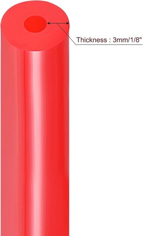 MECCANIXITY Vacuum Silicone Tubing Hose 1/8" 5/32" 3/16" 1/4" 5/16" ID 1/8" Wall Thick 5ft Red High Temperature for Engine in Saudi Arabia