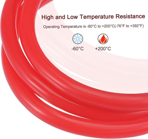 MECCANIXITY Vacuum Silicone Tubing Hose 1/8" 5/32" 3/16" 1/4" 5/16" ID 1/8" Wall Thick 5ft Red High Temperature for Engine in Saudi Arabia