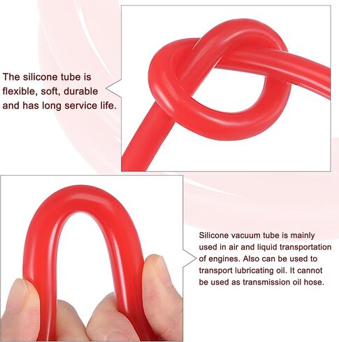 MECCANIXITY Vacuum Silicone Tubing Hose 1/8" 5/32" 3/16" 1/4" 5/16" ID 1/8" Wall Thick 5ft Red High Temperature for Engine in Saudi Arabia