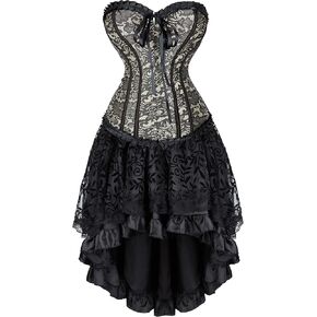 Zhitunemi Corsets for Women's Princess Renaissance Corset Dress Sets Halloween Costumes Top Suits