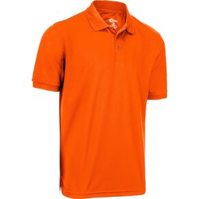 Premium Wear Boys High Moisture Wicking Polo T Shirts - Orange XXS