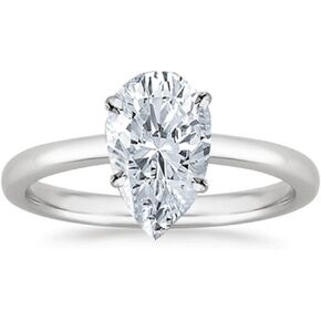 خاتم خطوبة ألماس معتمد من الذهب الأبيض عيار 14 قيراط 3/4-5 قيراط من LAB GROWN Solitaire IGI (وضوح اللون H-I VS2-SI1)