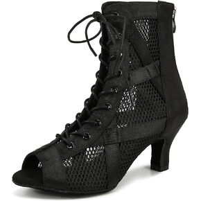 YYTing Women Ballroom Latin Salsa Dance Shoes Performance 2.5 and 3.5 inch Heel Footwear
