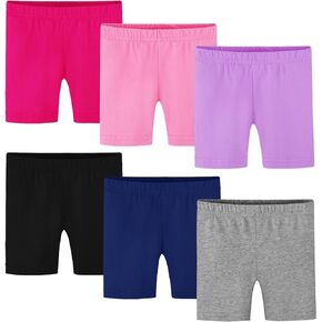Ruisita 6 Pack Cotton Short Tights Toddler Girl Shorts Thickened Dancewear Short Premium Bike Shorts Safety Short for Kids